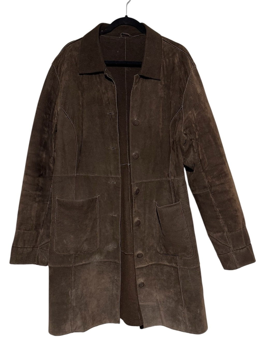 Genuine Suede Coldwater Creek Brown Trench Coat